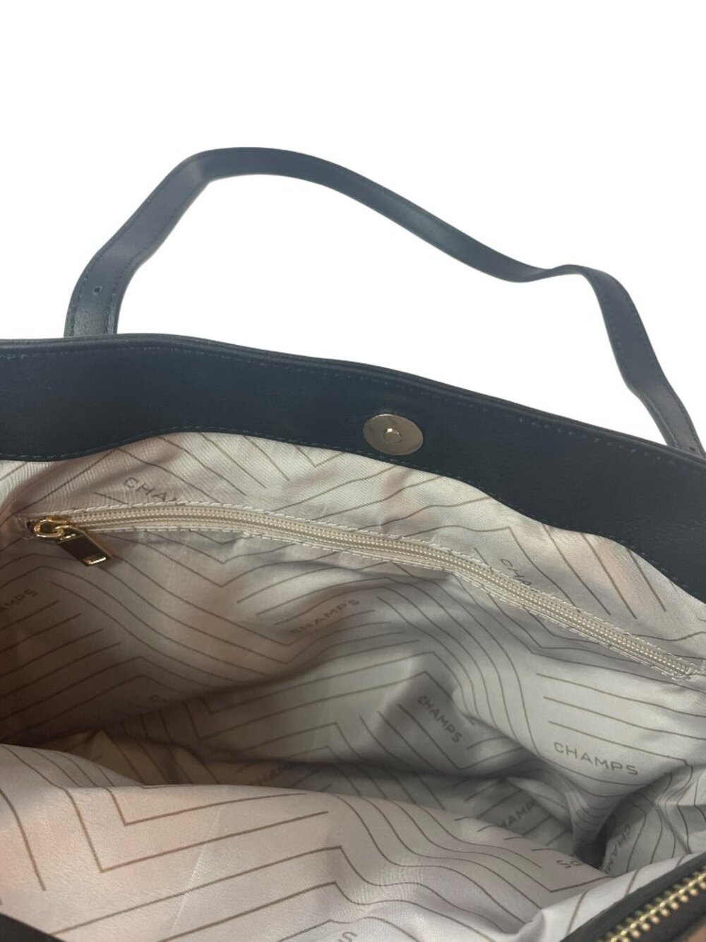 Champs Leather Black Tote Bag RFID Protection LCB-507 NWT - Picture 9 of 12